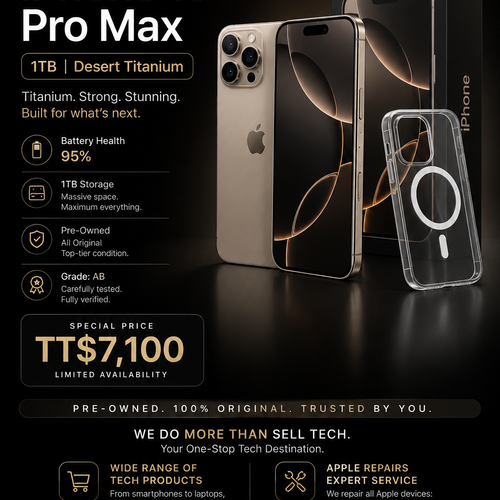 iPhone 16 Pro Max | 1TB | $7100 TTD