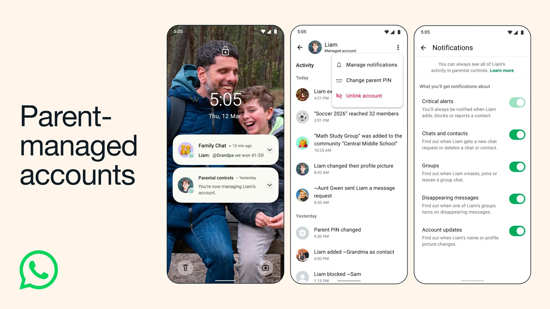 WhatsApp Introduces Parent-Managed Accounts for Families
