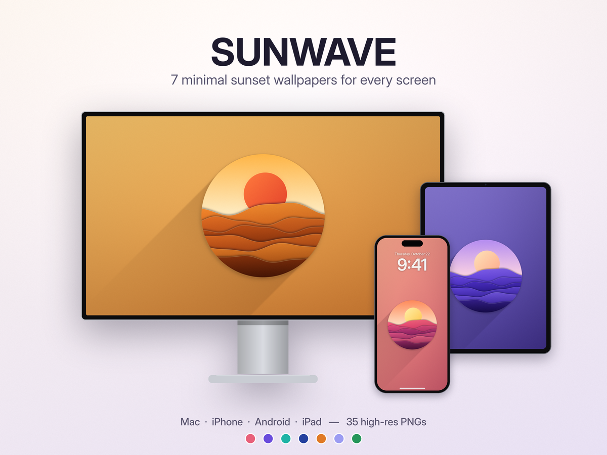 Sunwave — Minimal Sunset Wallpaper Pack