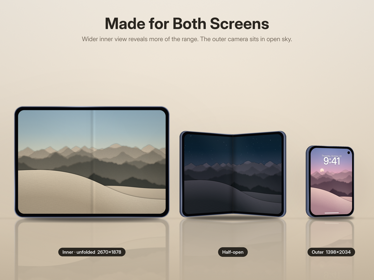DUNES — 9 Paper-Cut Desert Wallpapers for iPhone Duo