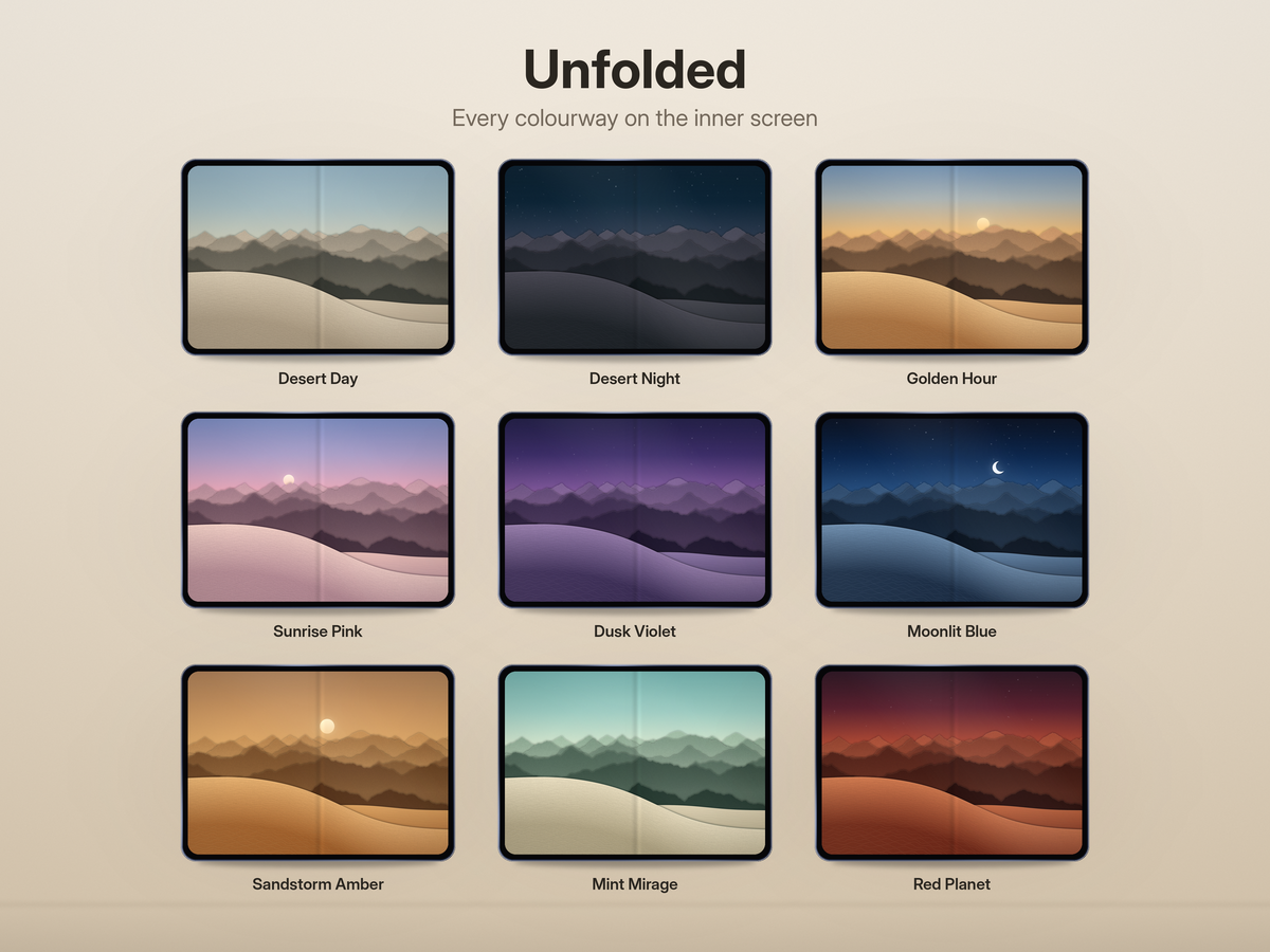 DUNES — 9 Paper-Cut Desert Wallpapers for iPhone Duo