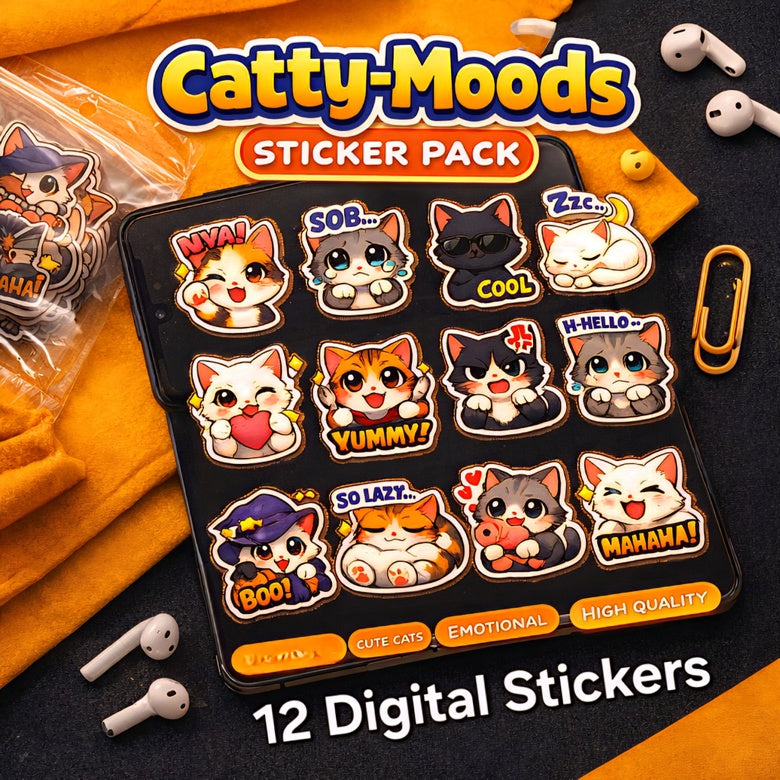 Catty-Moods Sticker Pack