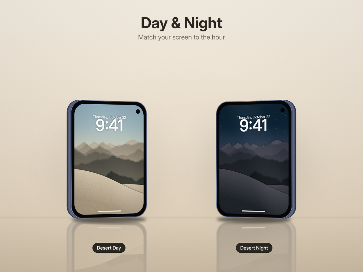 DUNES — 9 Paper-Cut Desert Wallpapers for iPhone Duo