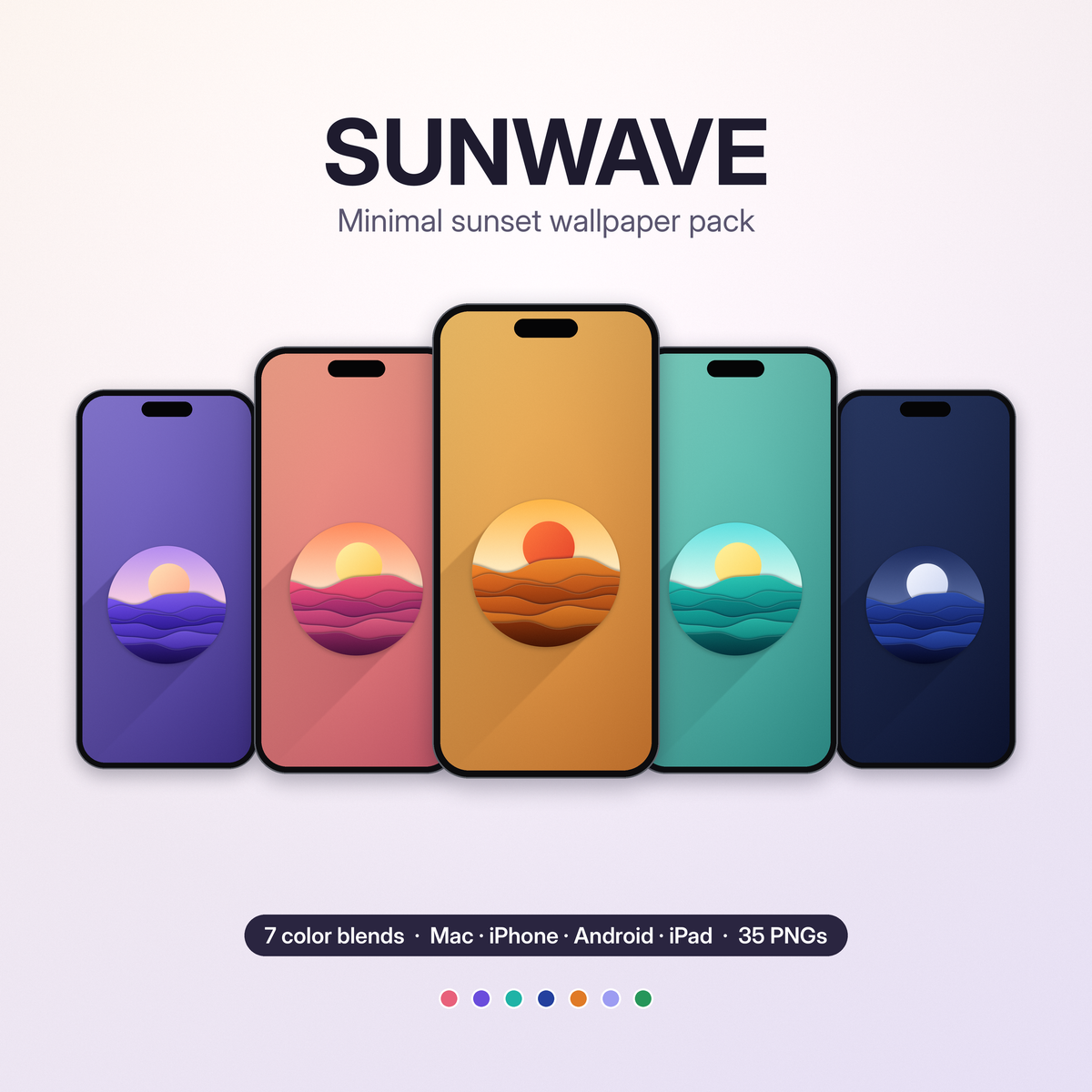 Sunwave — Minimal Sunset Wallpaper Pack
