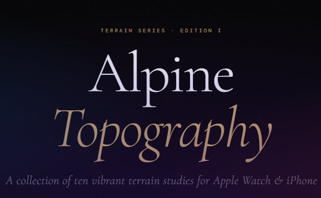 Alpine Topography — OLED Wallpaper Collection