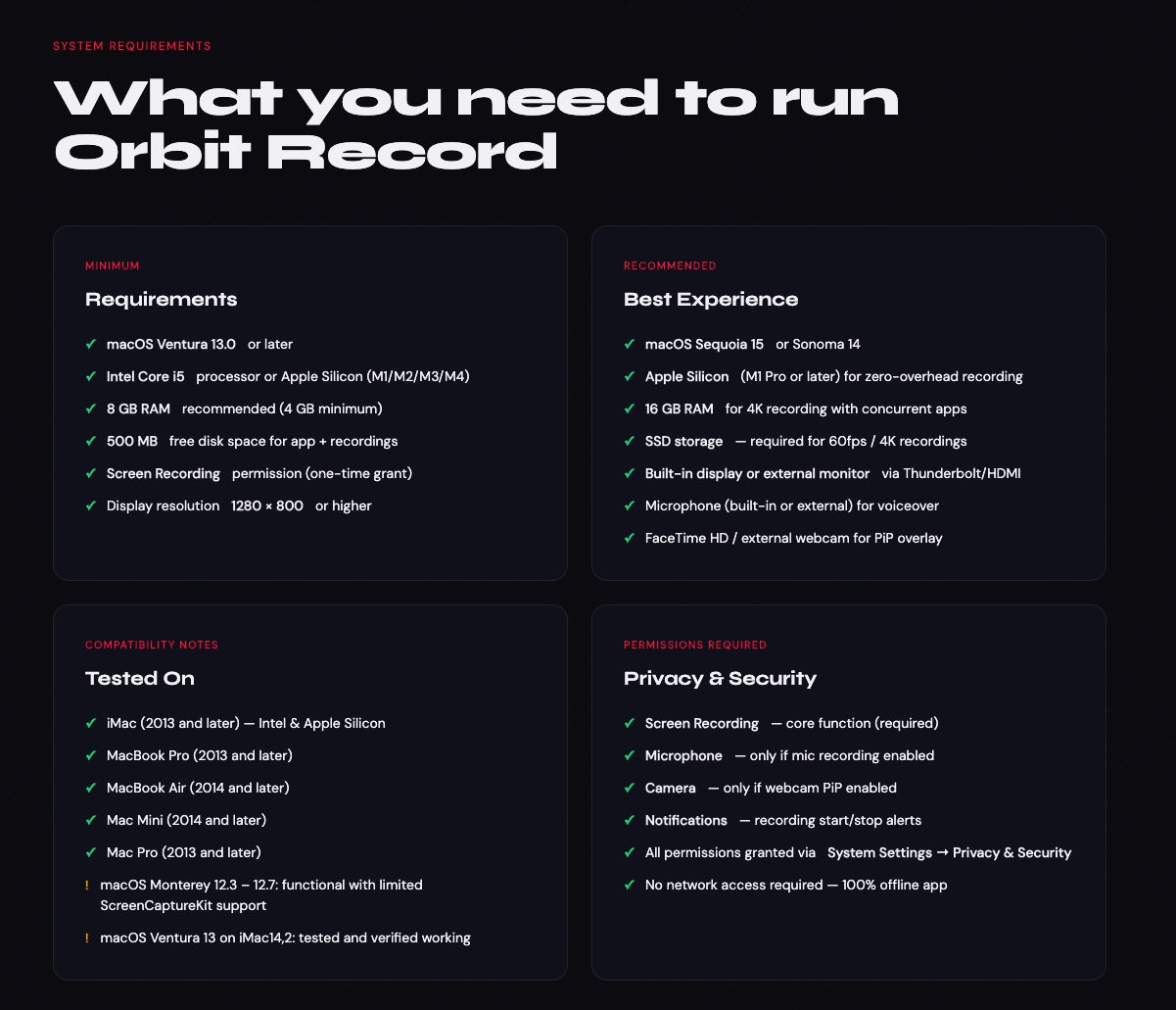 Orbit Record For macOS