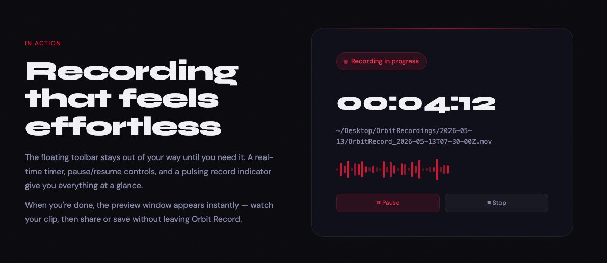 Orbit Record For macOS