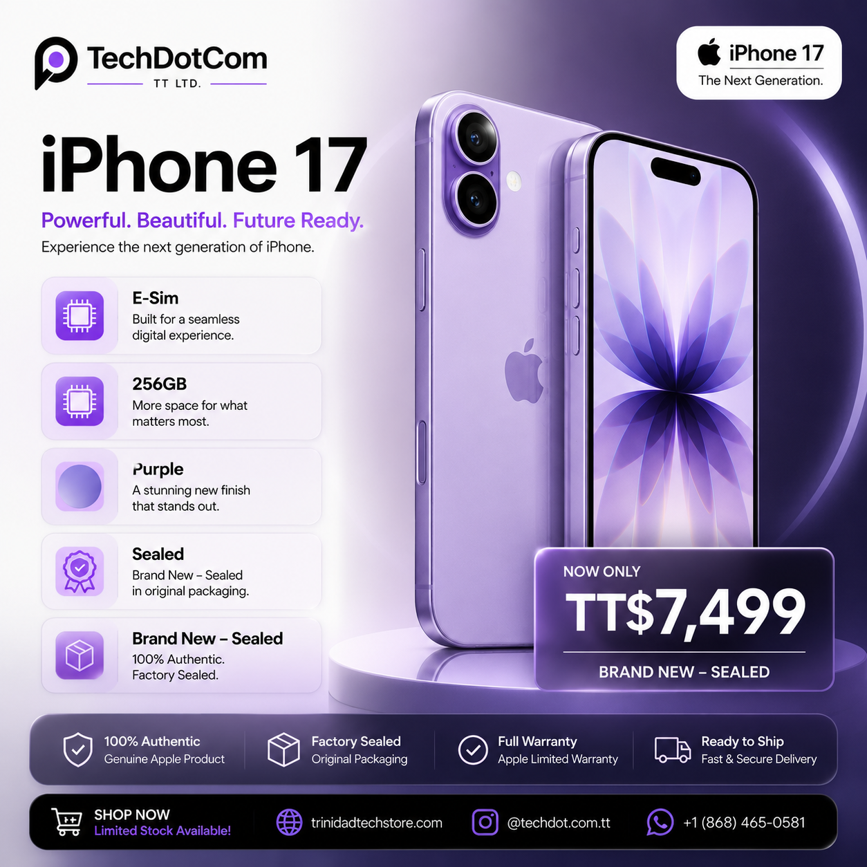 iPhone 17 256GB Purple
