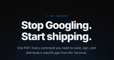 Terminal-First macOS App Developer Guide