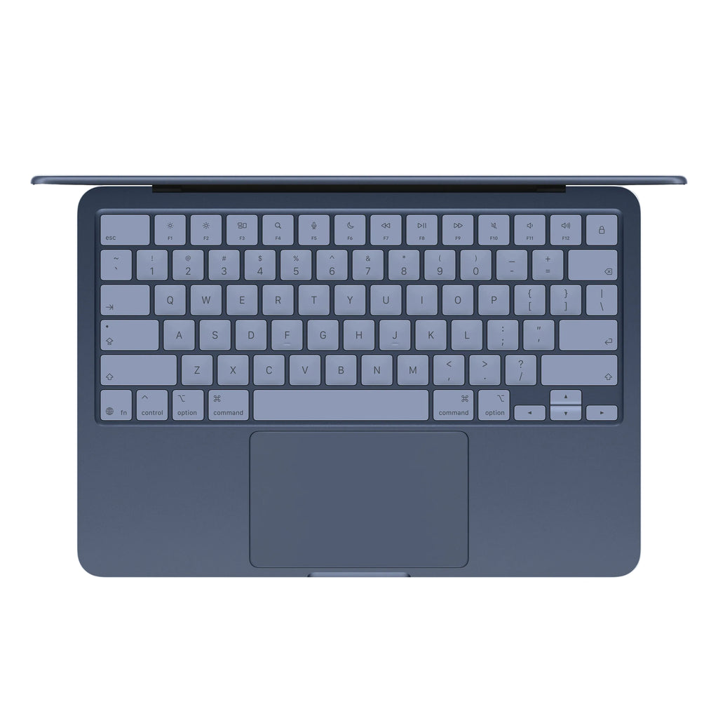 Blue keyboard cover on a white background