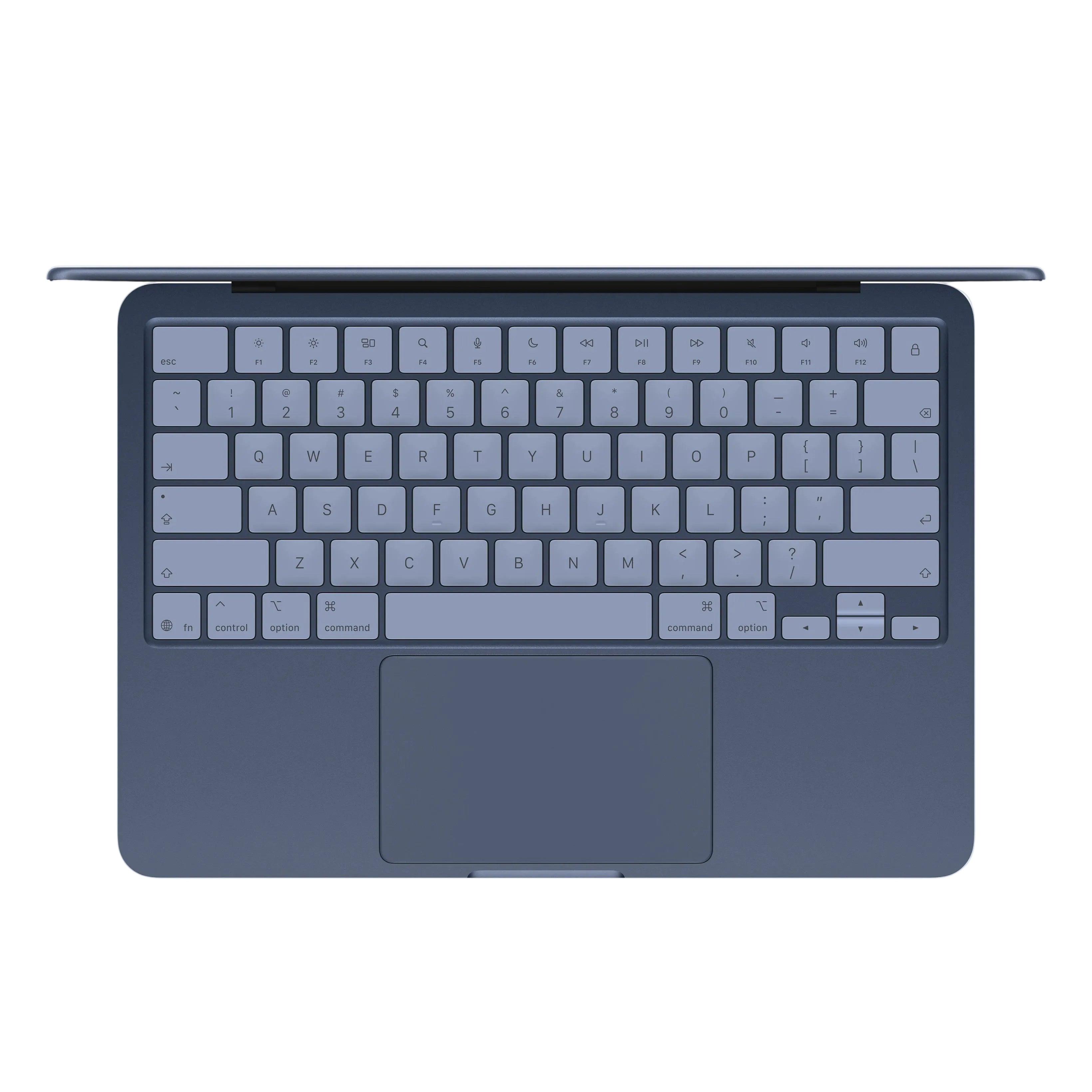 Blue keyboard cover on a white background