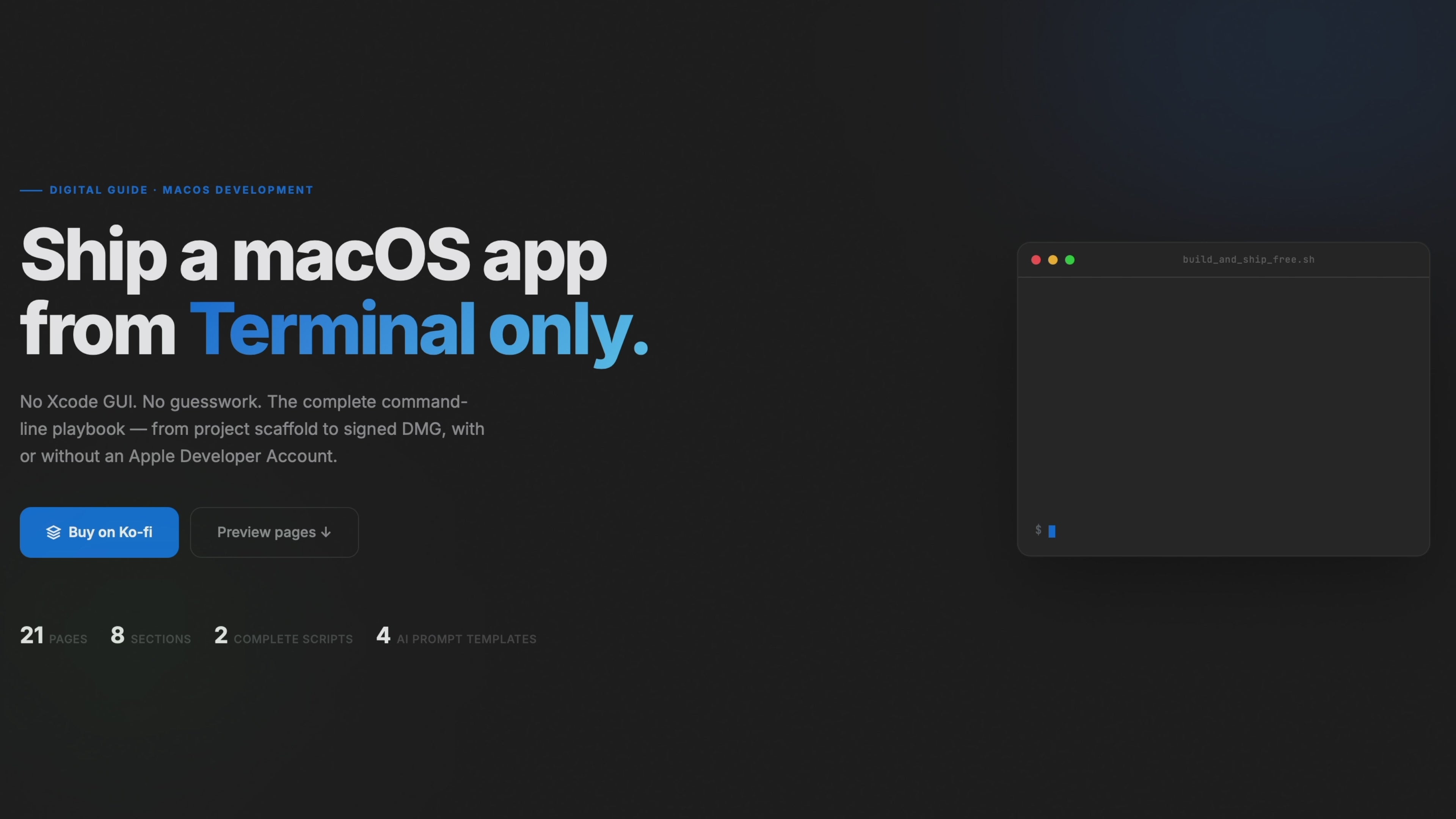Terminal-First macOS App Developer Guide