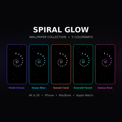 Spiral Glow Wallpaper Collection